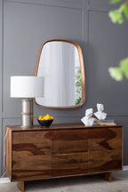 Hammered Iron Table Lamp with Mango Wood