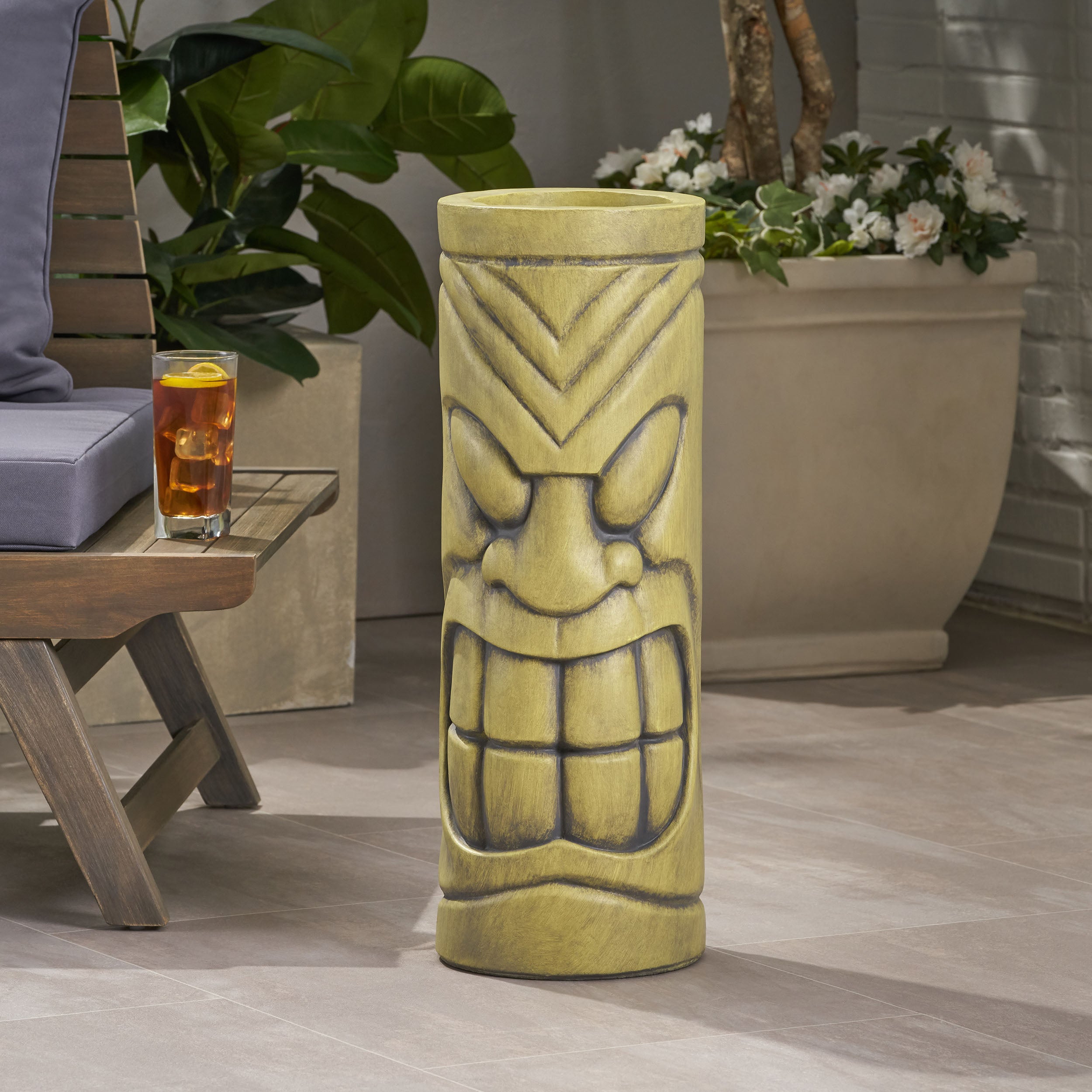 Stone Statue Urn Planter