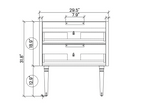 Elena 30" Striped Aquamarine Bathroom Vanity
