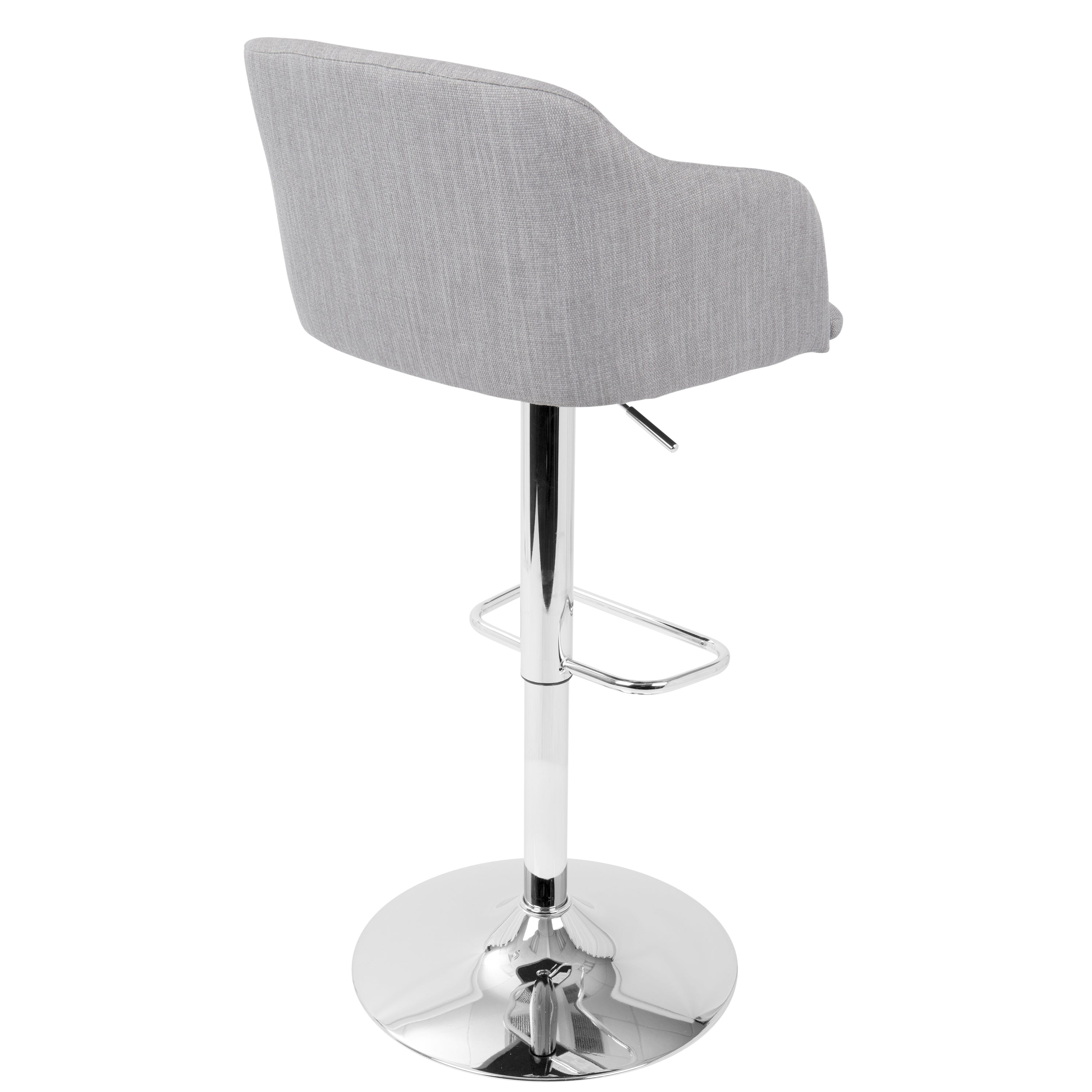 Contemporary Adjustable Barstool with Swivel in Light