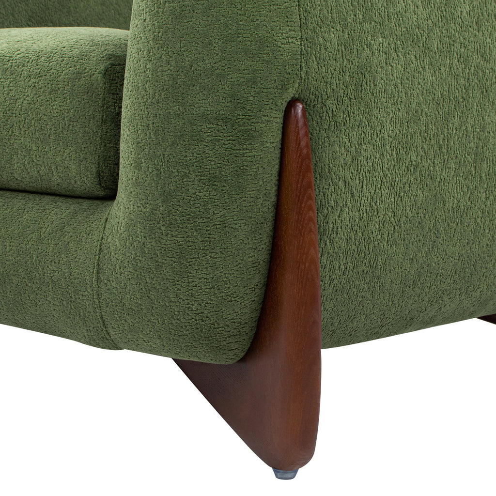Alpine 44-Inch Sherpa Arm Chair, Moss