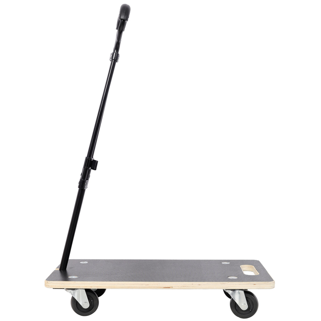 Heavy Duty Wooden Rectangle Moving Dolly with Ergonomic Handle