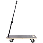 Heavy Duty Wooden Rectangle Moving Dolly with Ergonomic Handle