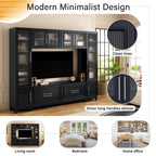 Vibe Haus 102" W Wall Unit Modern Entertainment Center