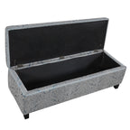 Indoor Jacquard Storage Ottoman Bench