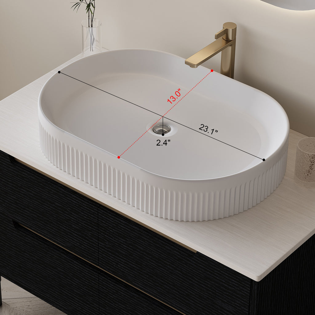 36 Inch Bathroom Vanity with Ceramic Integrated Sink
