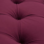 Samuel Tufted Roll Arm Chaise Lounge in Burgundy Velvet