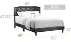 Deb G1116-QB-UP Queen Bed - All In One Box, Cappuccino