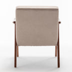 Mid-Century Modern Accent Chair with Microfiber Upholstery