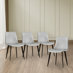 Modern Dining Chair Set of 4 Pieces with Floral Design