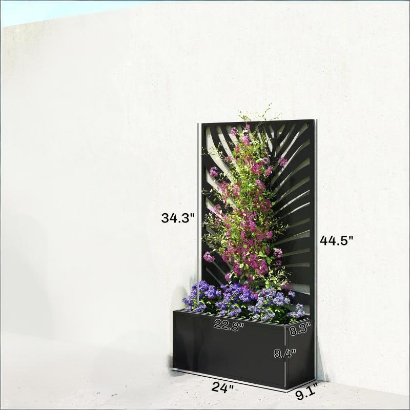 Freestanding Plant Bed with Trellis