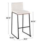 30" Contemporary Fixed-Height Barstool