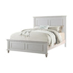 White Queen Size Bed & Nightstands Bedroom Set