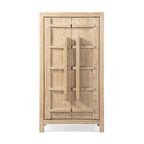 Rowan 83" Tall Reclaimed Pine Crossbar Storage Cabinet
