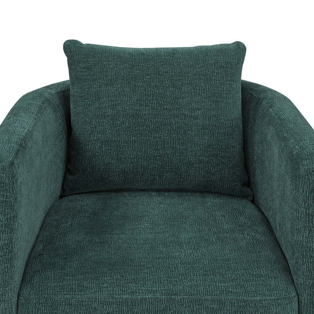 Sutton Peacock Swivel Barrel Chair