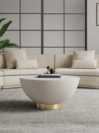 Anderson Sintered Stone Top Upholstered Coffee Table