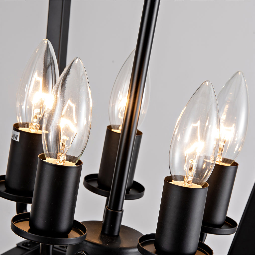 Farmhouse Lantern Chandelier 5-Light, Industrial