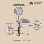 Augusta Metal Vegan Leather Dining Chair