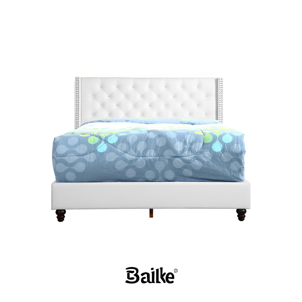 Chic Transitional Full Bed In Bright