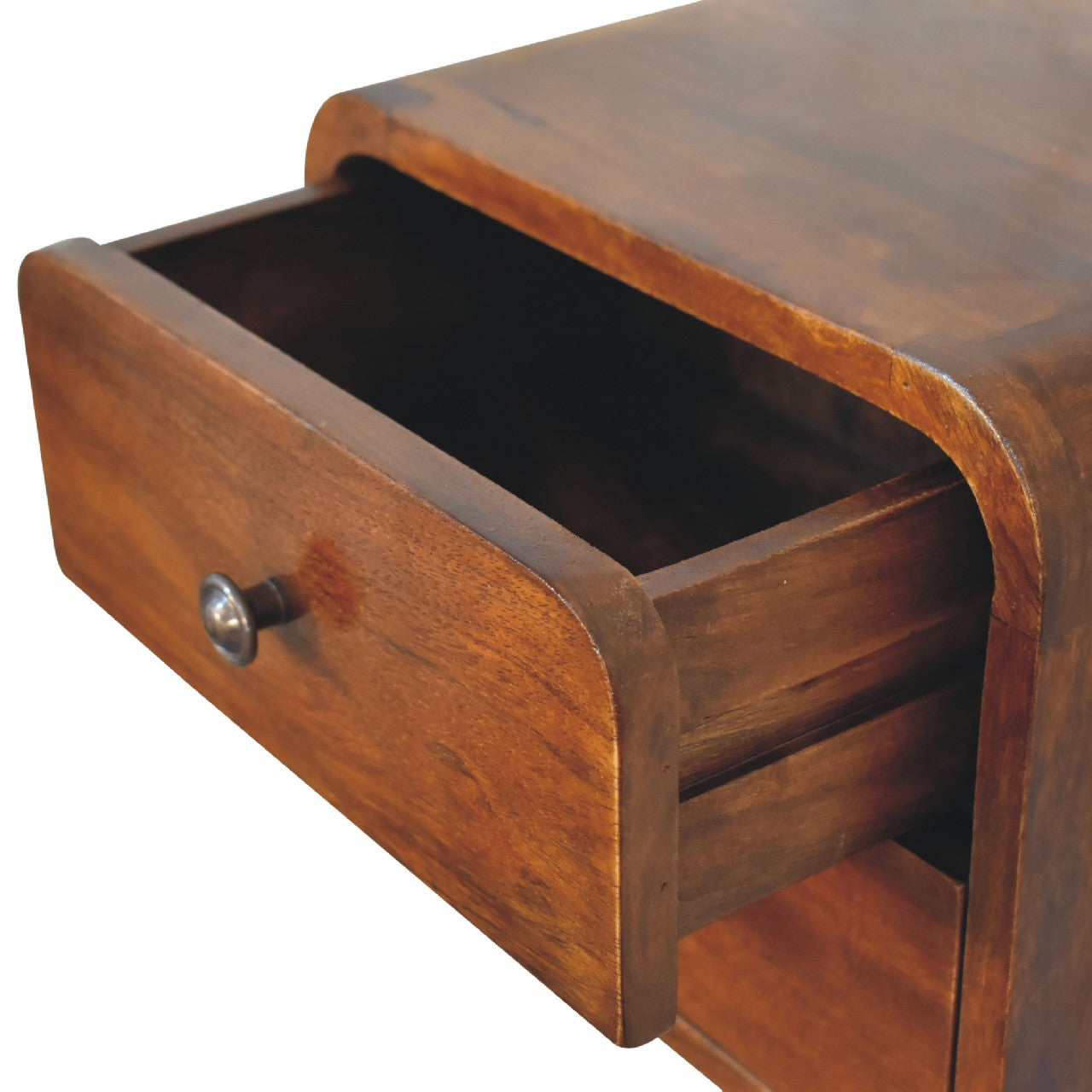 Solid Wood Floating Mini Nightstand - 2 Drawers