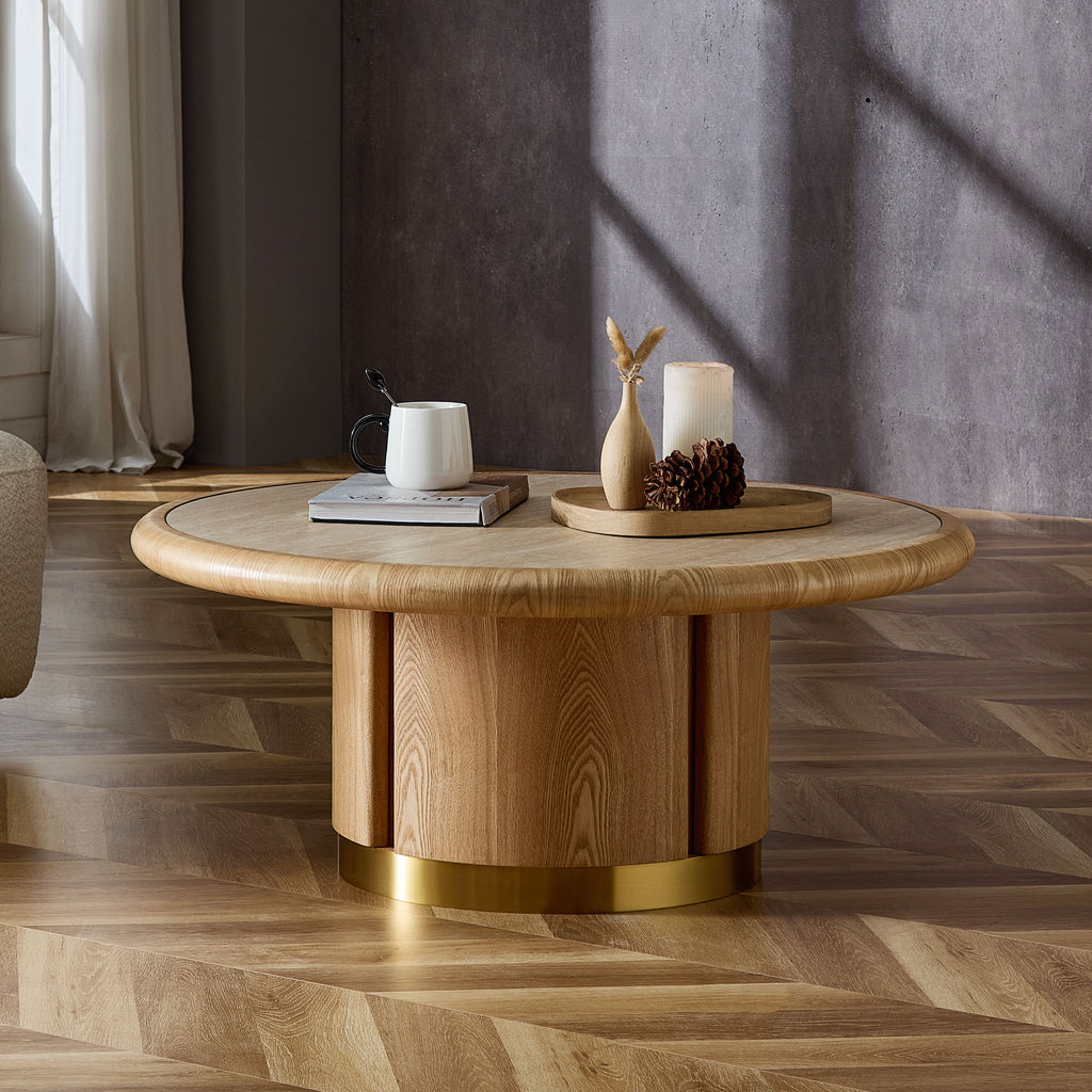 35.43 Inch Round Coffee Table