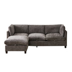 96.5" Sectional Couch with Ottoman