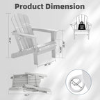 Adjustable HDPE Adirondack Chairs Set of 2