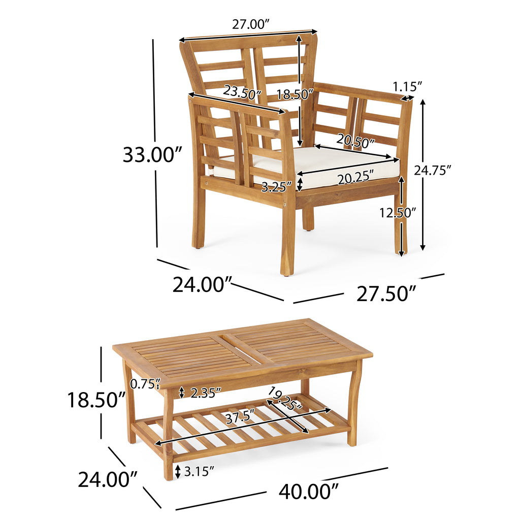 Caydon 2 Club Chairs + Table Set