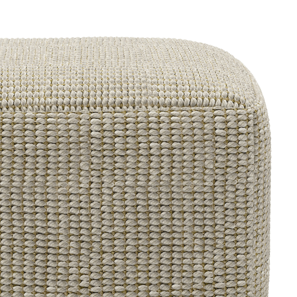 Zelma Square Woven Outdoor / Indoor Pouf