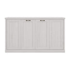 Twin Size Horizontal Murphy Bed in Rustic White