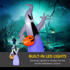 HOMCOM 5.9' Halloween Inflatable Outdoor Decoration Ghost