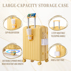 3-Piece ABS Spinner Wheel Luggage Set in Yellow