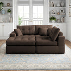 Corduroy Corner Chaise Compression Sofa Bed