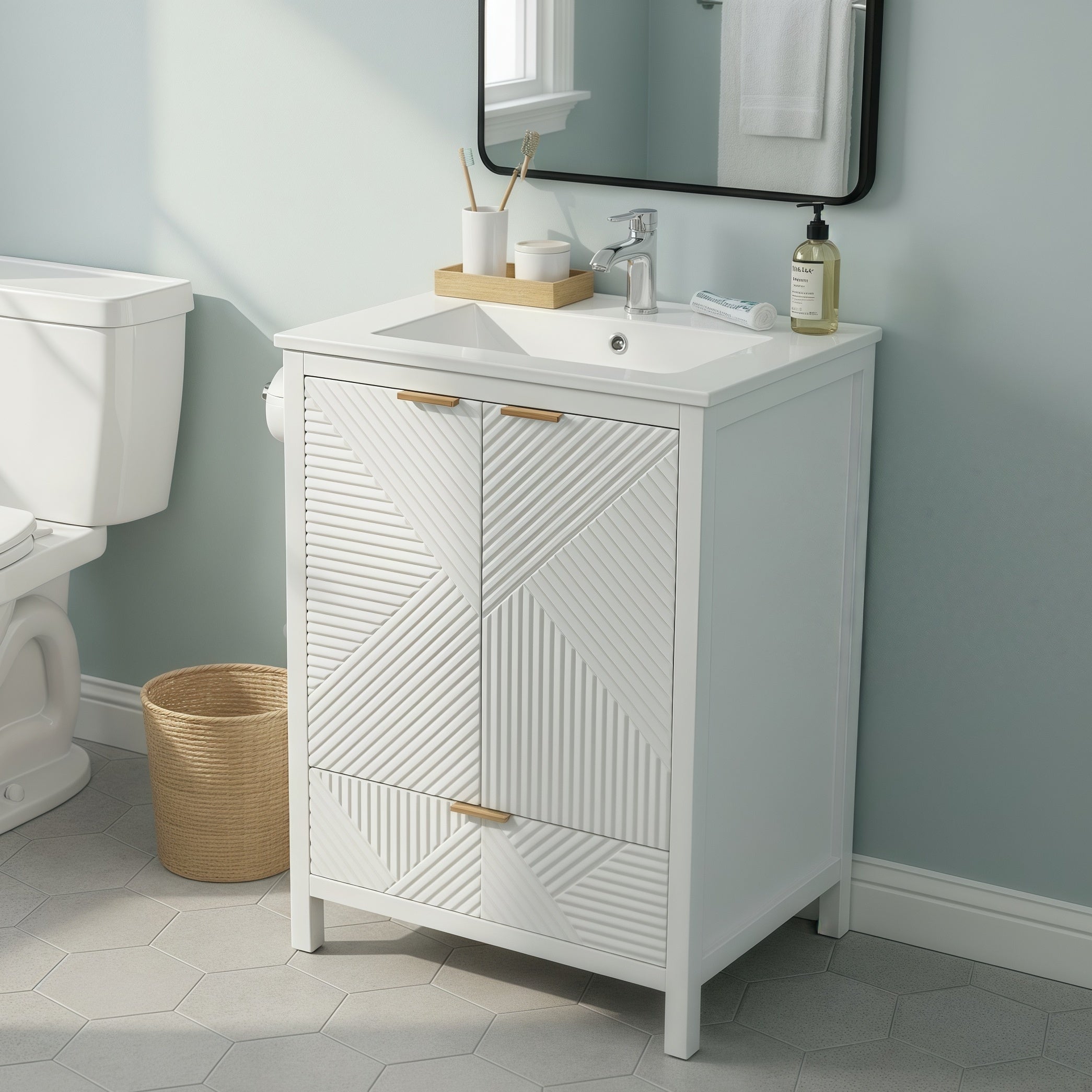 24 Inches Bathroom Vanity with Sink Combo