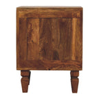 Solid Wood Louvre Bedside Unit