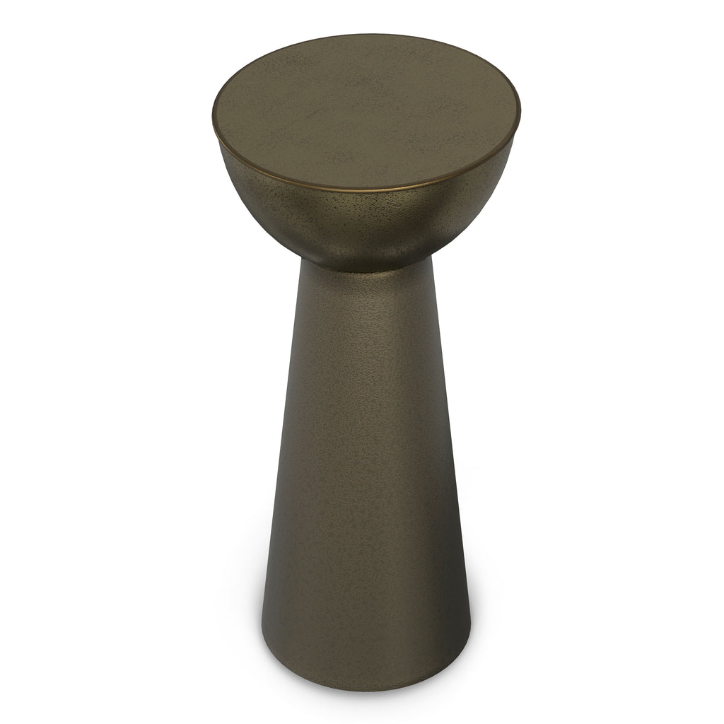 Surrey 12 Inch Wide Solid Iron Side Table in Antique