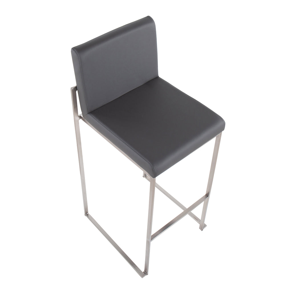 30" Contemporary High Back Barstool Set