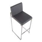 30" Contemporary High Back Barstool Set