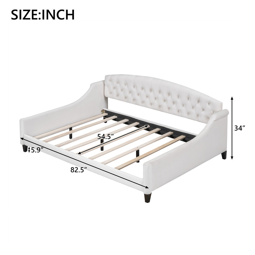 Modern Luxury Tufted Button Daybed