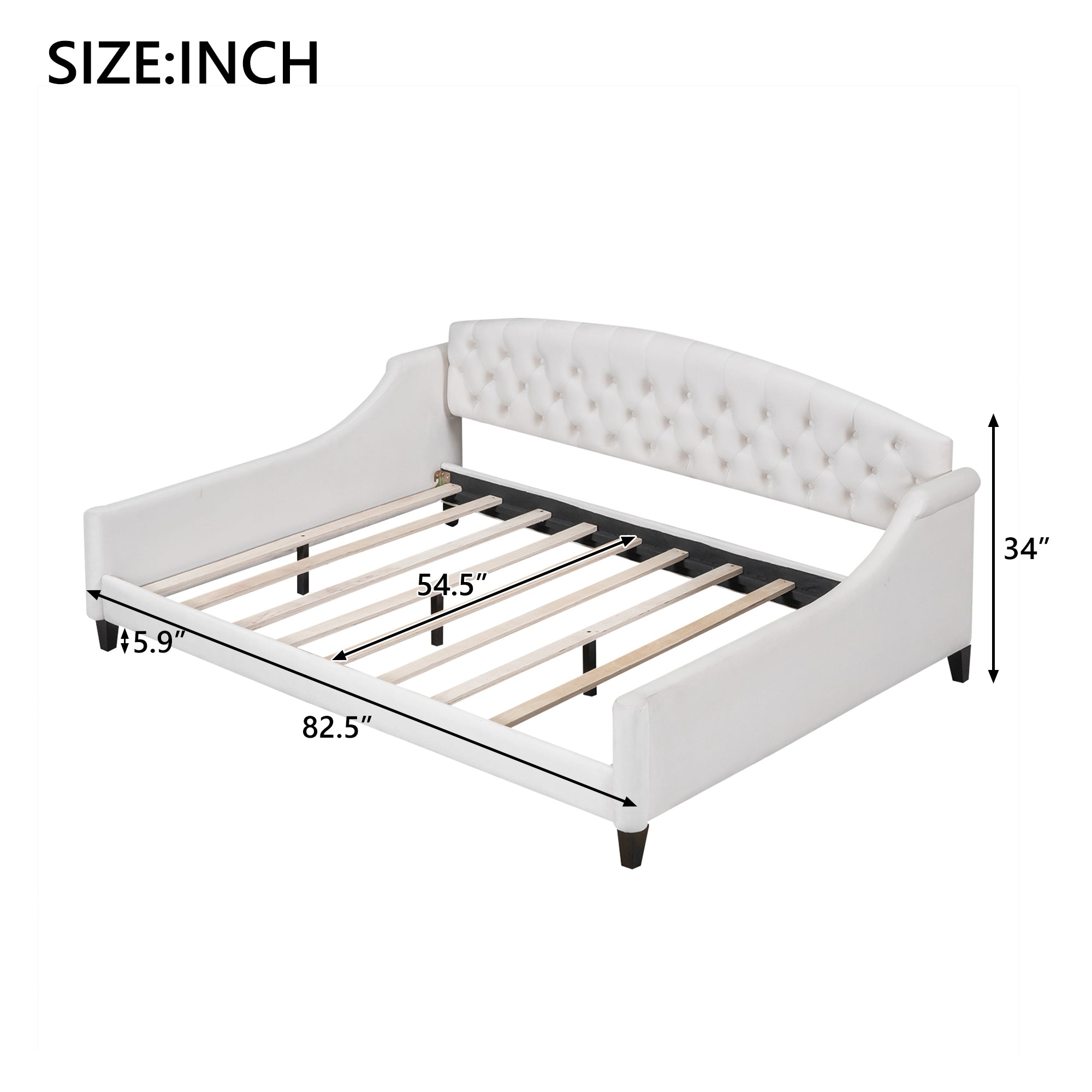 Modern Luxury Tufted Button Daybed
