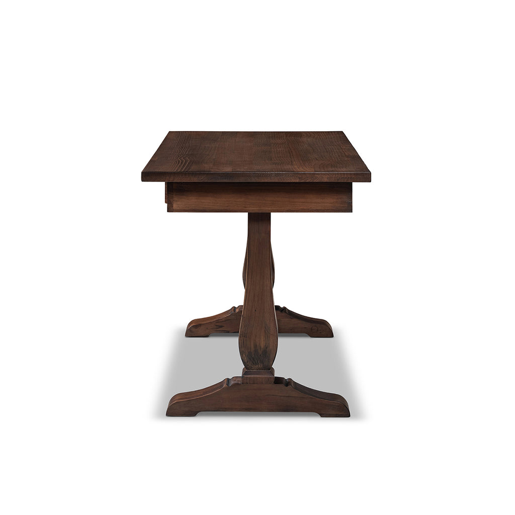 Whitmore 55-Inch Reclaimed Pine Writing Desk, Java Brown