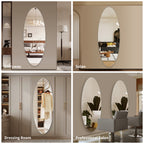 63" x 24" Modern Oval Full Length Wall Mirror