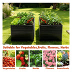 2 Pack Metal Raised Garden Bed Kit Outdoor