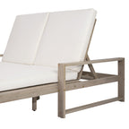 TREXM Outdoor Double Lounge Chair with Adjustable Backrest
