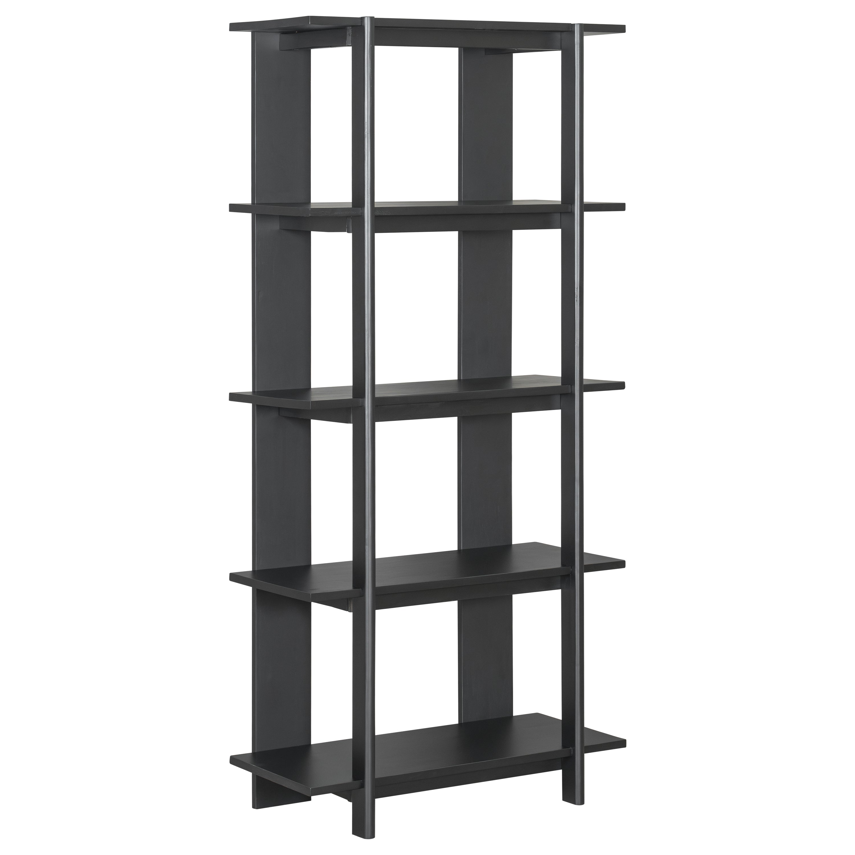 4-Tier Wooden Open Bookcase