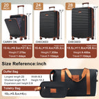 Luggage Set - 5 Piece Hardside Expandable Carry-On
