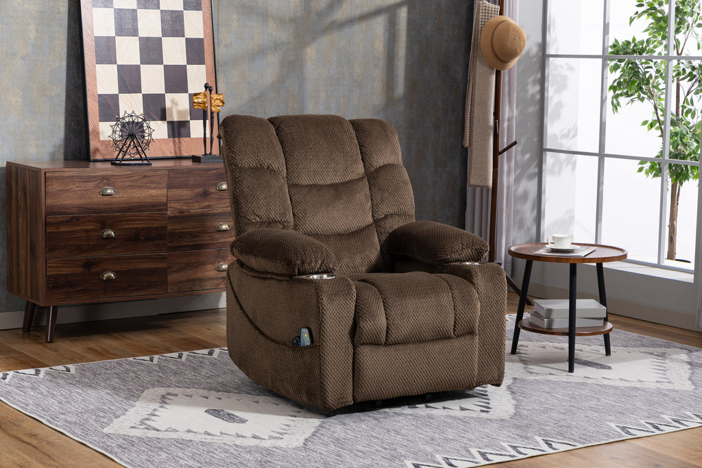 Ultra Wide Electric Lounge Chair with Hot Massage Heating