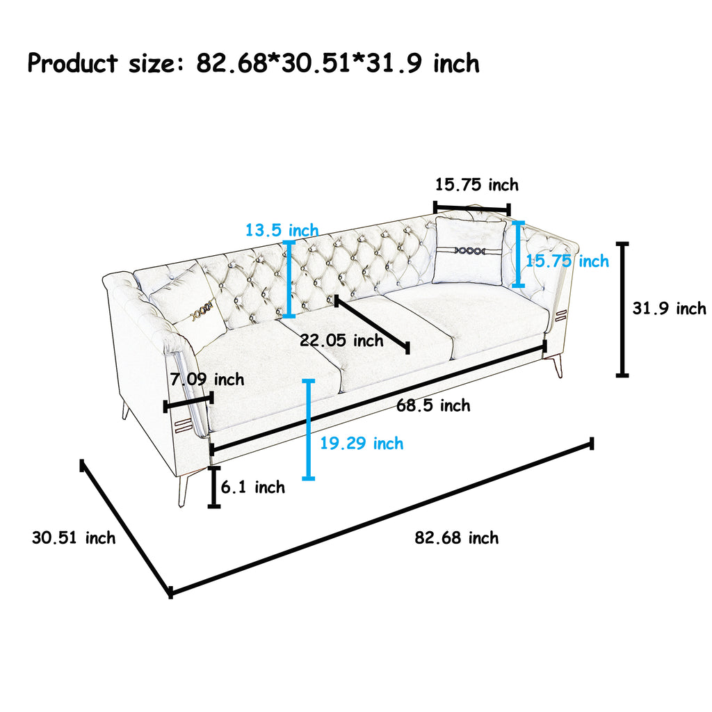FX-P83 2PC Sofa