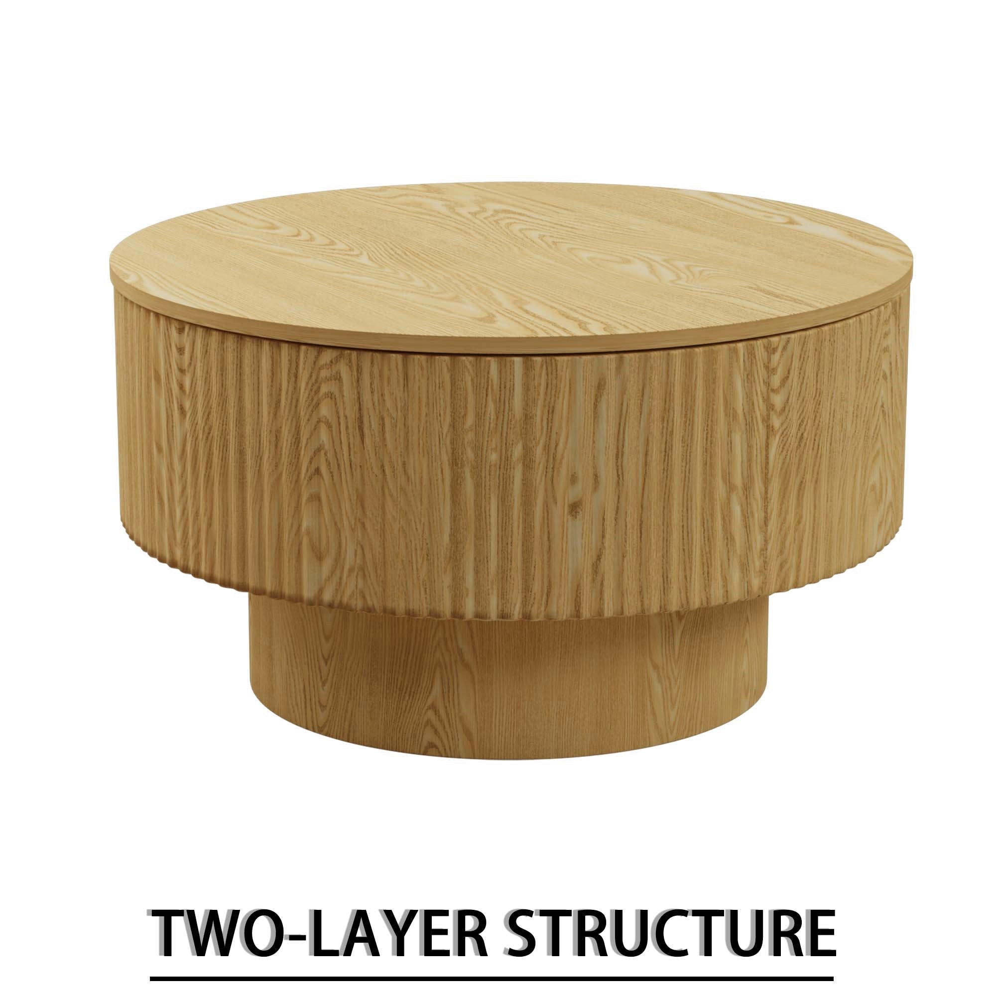 29.53" MDF Modern Circular Coffee Table