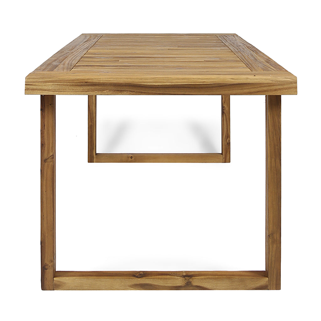 3Pcs Outdoor Acacia Wood Dining Set, Sandblast